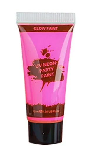 25ml tube of neon gouache face and body paint in a vibrant colour, labelled as safe and non-toxic.