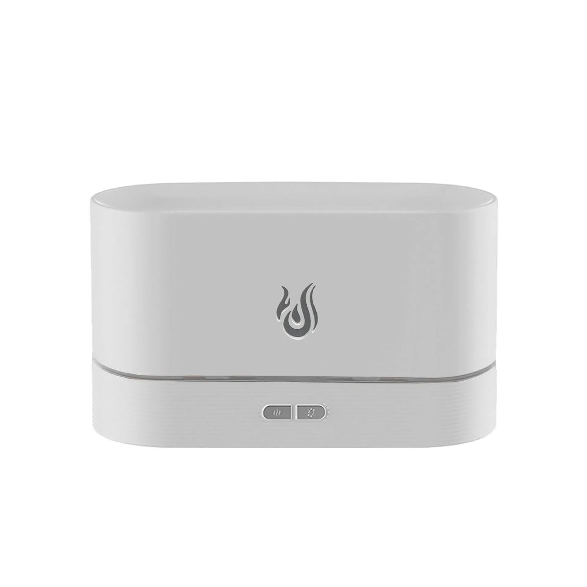 Nordic simulation flame aromatherapy humidifier, square plug-in desktop ultrasonic diffuser in white or black