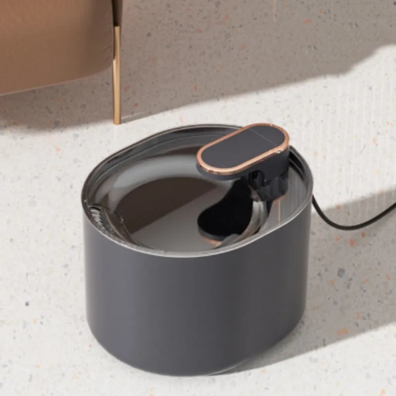 Automatic pet water fountain with USB cable, water pump, and filter element in Berlin blue colour