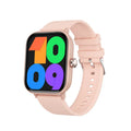 Smart watch with TFT screen, Bluetooth calling, heart rate and blood pressure sensors, plastic case, sports strap, colour options Black Pink Black Leather Brown Leather