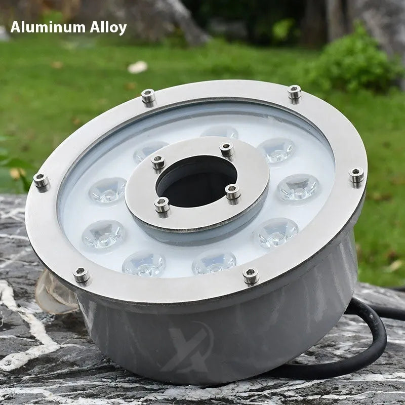 Aluminium alloy underwater landscape lamp for outdoor gardens and courtyards.