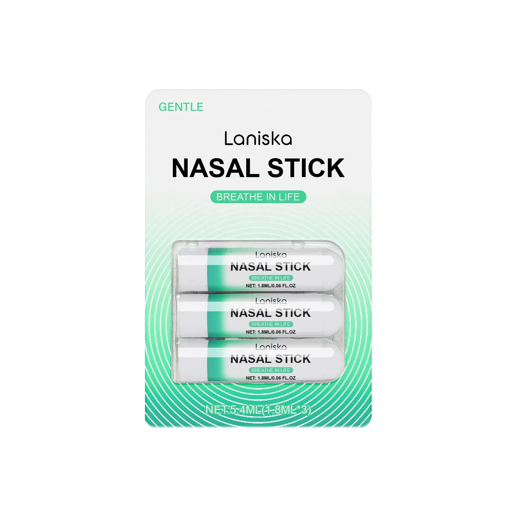 Mint Cool Nose Soothing Spray Set with three 1.8ml applicators containing menthol and spearmint