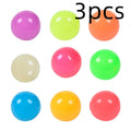 Solid colour luminous ceiling ball toy 4.5cm TPR glow in dark sticky wall ball children