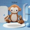 Lion and monkey stuffed squeaky plush dog toys for medium and large breed dogs.