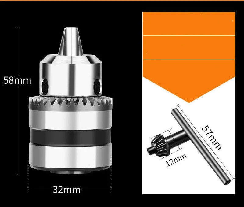 100 angle grinder conversion chuck adapter for drill bits on a workbench.