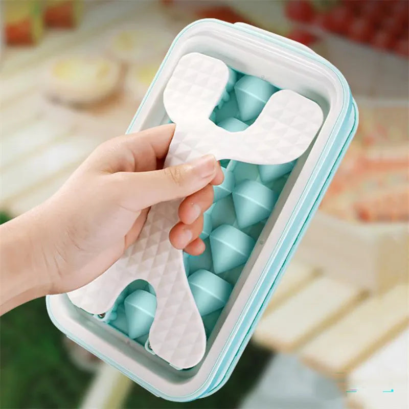 Silicone ice ball mould water bottle with modern minimalist design in light grey colour