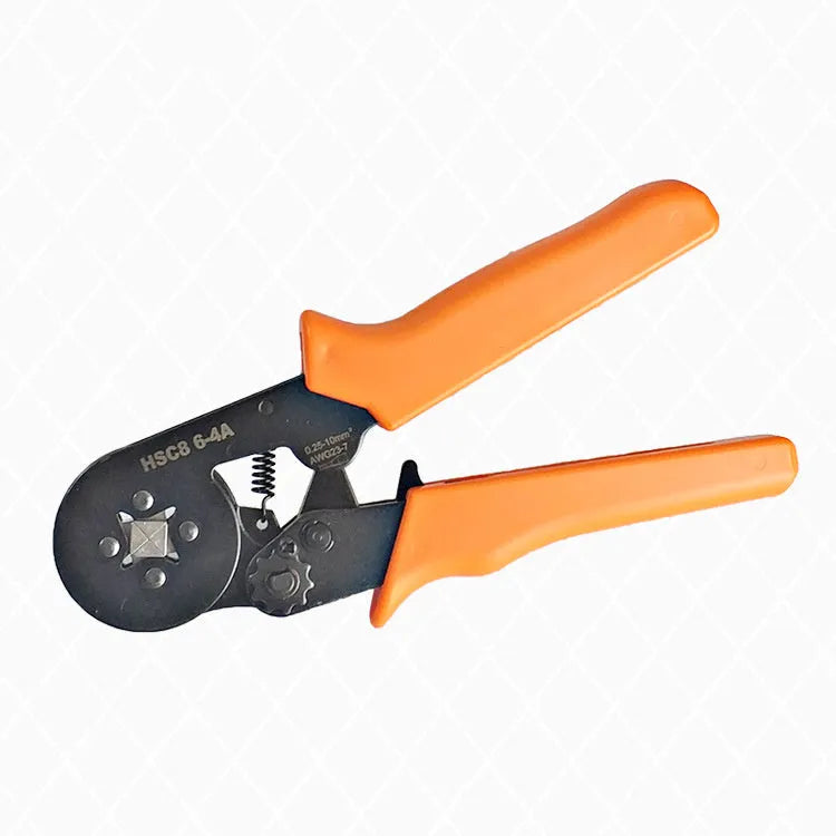 Tubular terminal crimping tool with 0.25-10mm² capacity, tool steel head, 175mm length, on a plain background