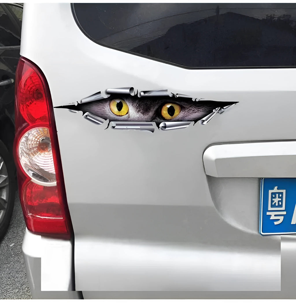 Large 3D eagle eye and tiger eye pattern car door and bumper decoration sticker