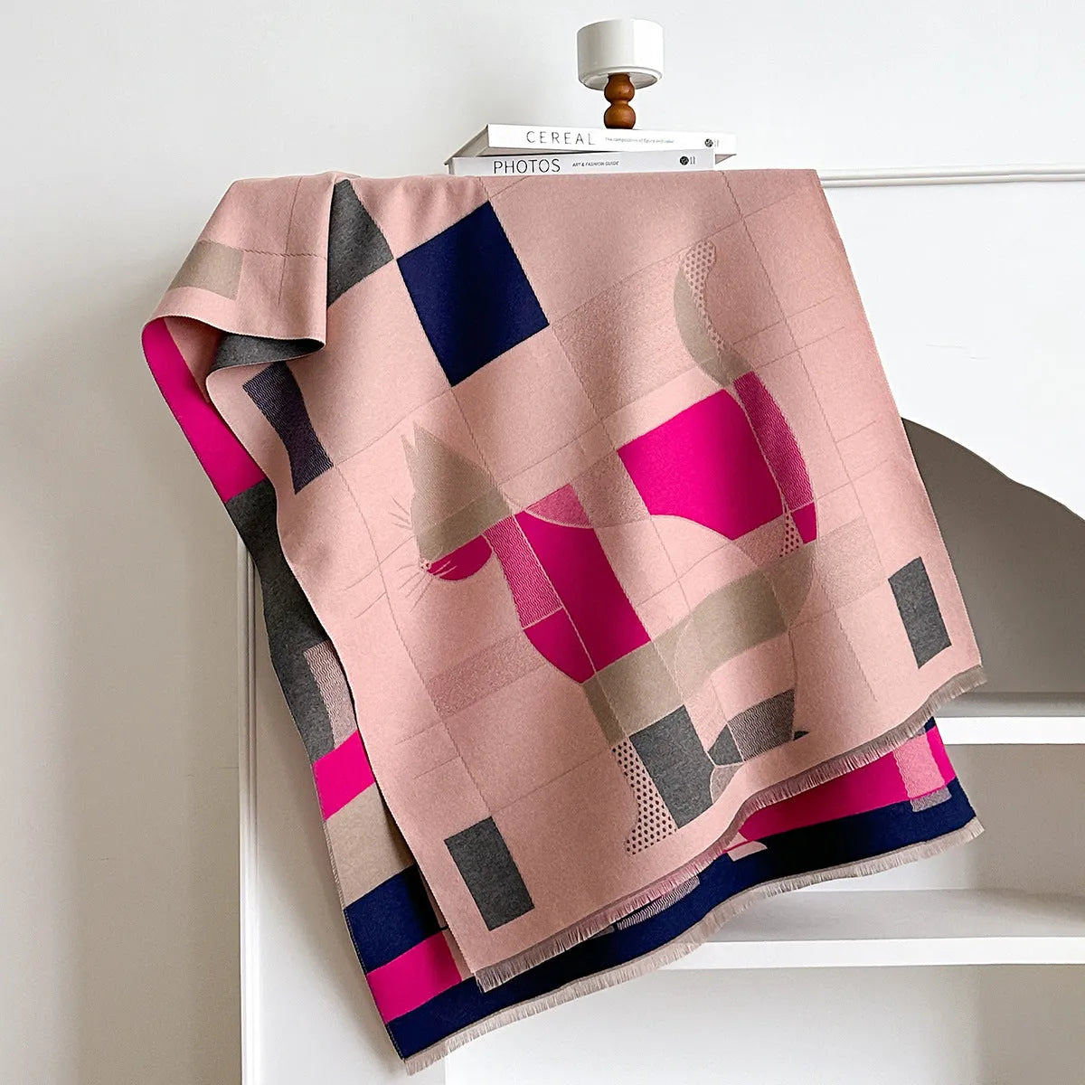 European style 185x65cm imitation cashmere polyester scarf in eight autumn colours
