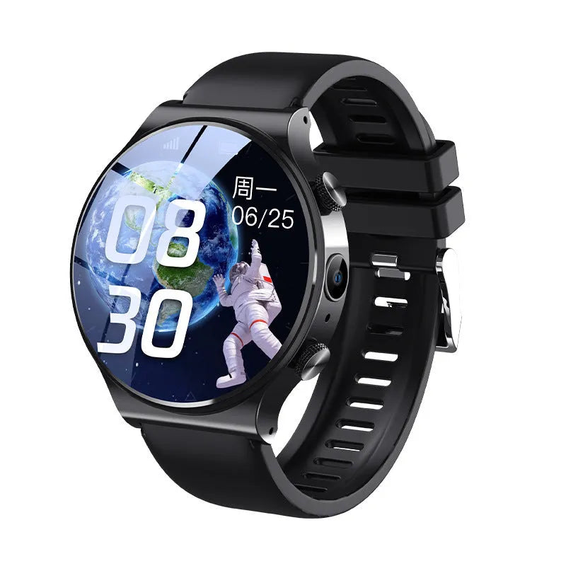 Smart watch with 1.28 inch display showing time on black or white watch face
