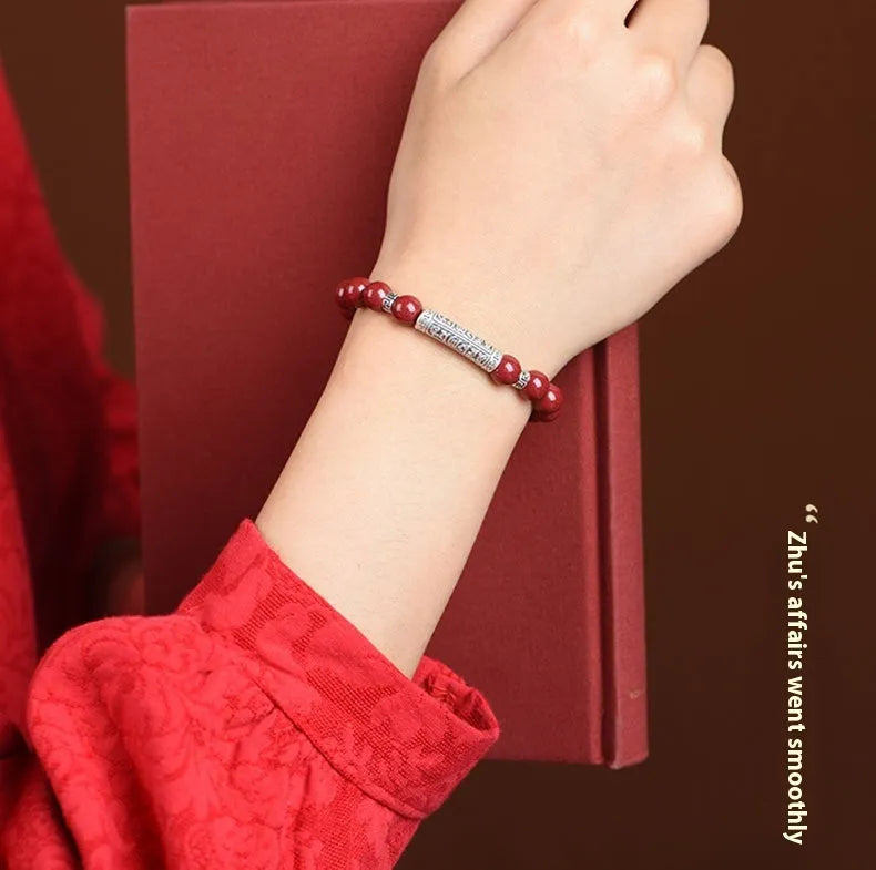Cinnabar sandstone bracelet with manual craftsmanship in Purple Gold Sand or Emperor Sandstone colours