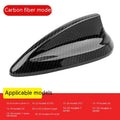 BMW shark fin antenna cover in carbon drill pattern and piano black finishes for Type A, B, and E models.