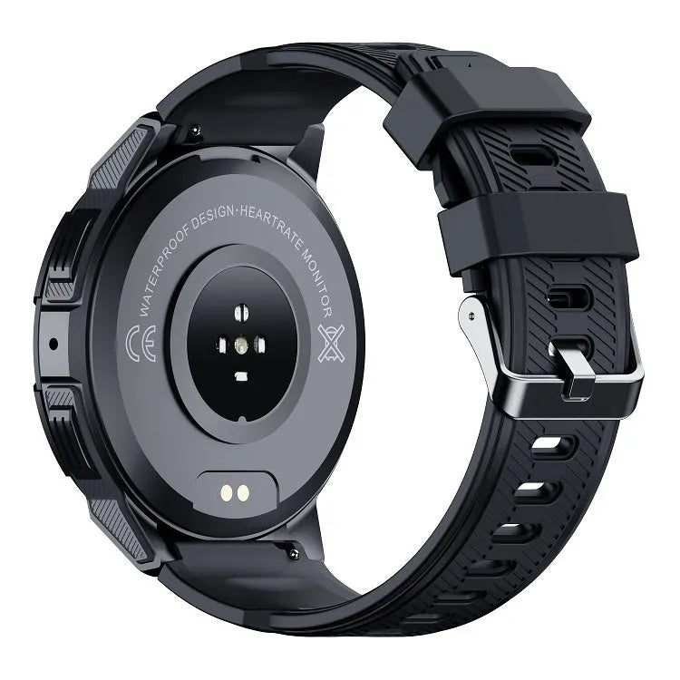 Smart bracelet with 1.43-inch Amoled screen Bluetooth calling heart rate blood pressure monitoring black orange