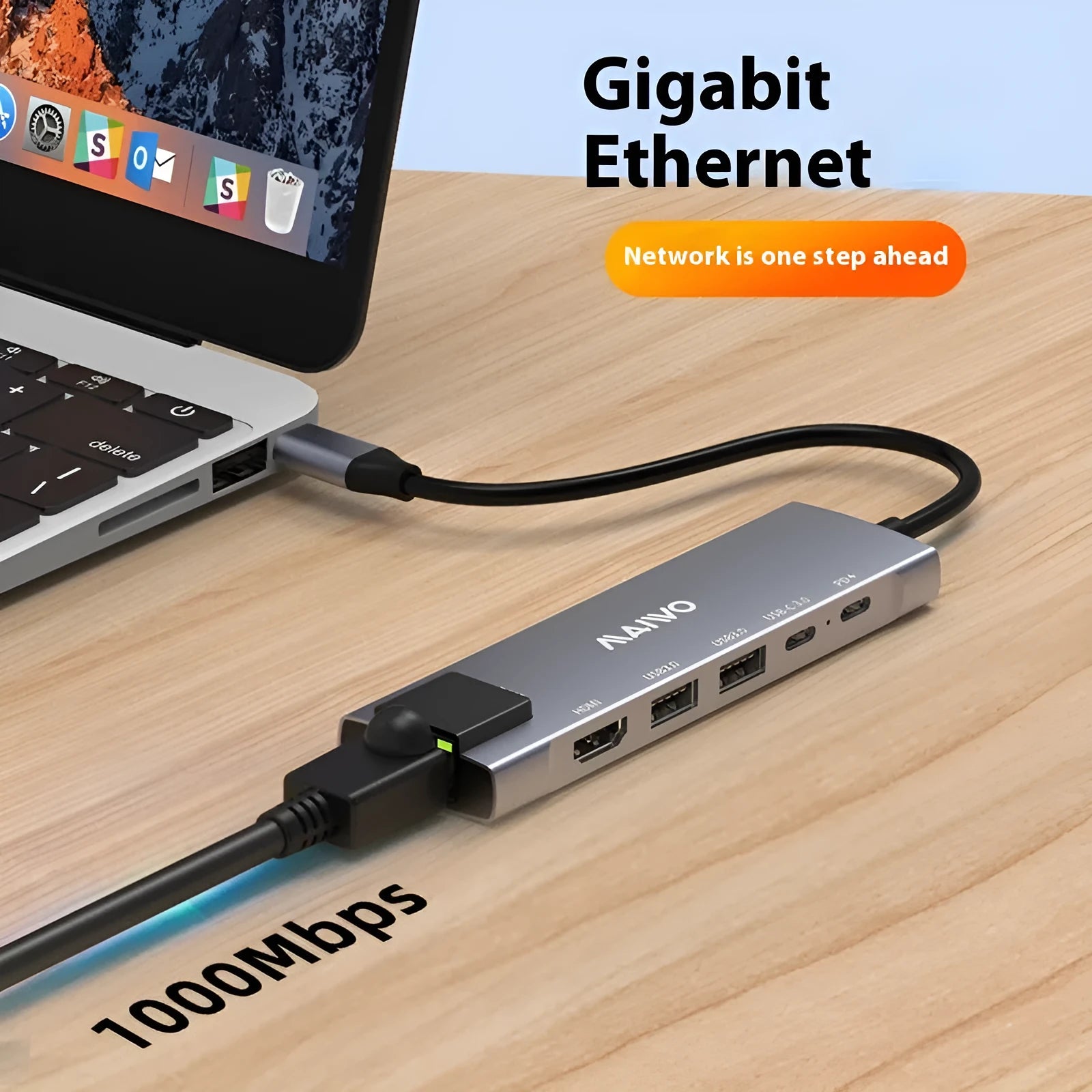 Aluminium alloy Steam Deck docking station with HDMI, ethernet, and USB ports.