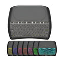 D8 Pro black mini wireless keyboard with touchpad and 78 TPU keys on a desk