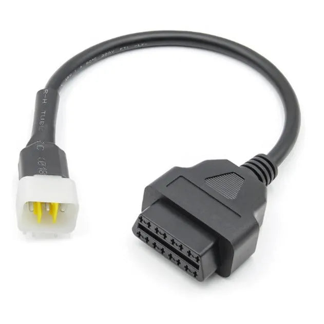 OBD to 6 pin Delphi motorcycle adapter cable, 33cm length, 12-24V