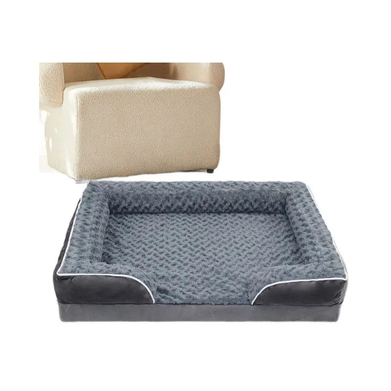 Waterproof removable washable dog kennel pad in light grey dark grey brown colours