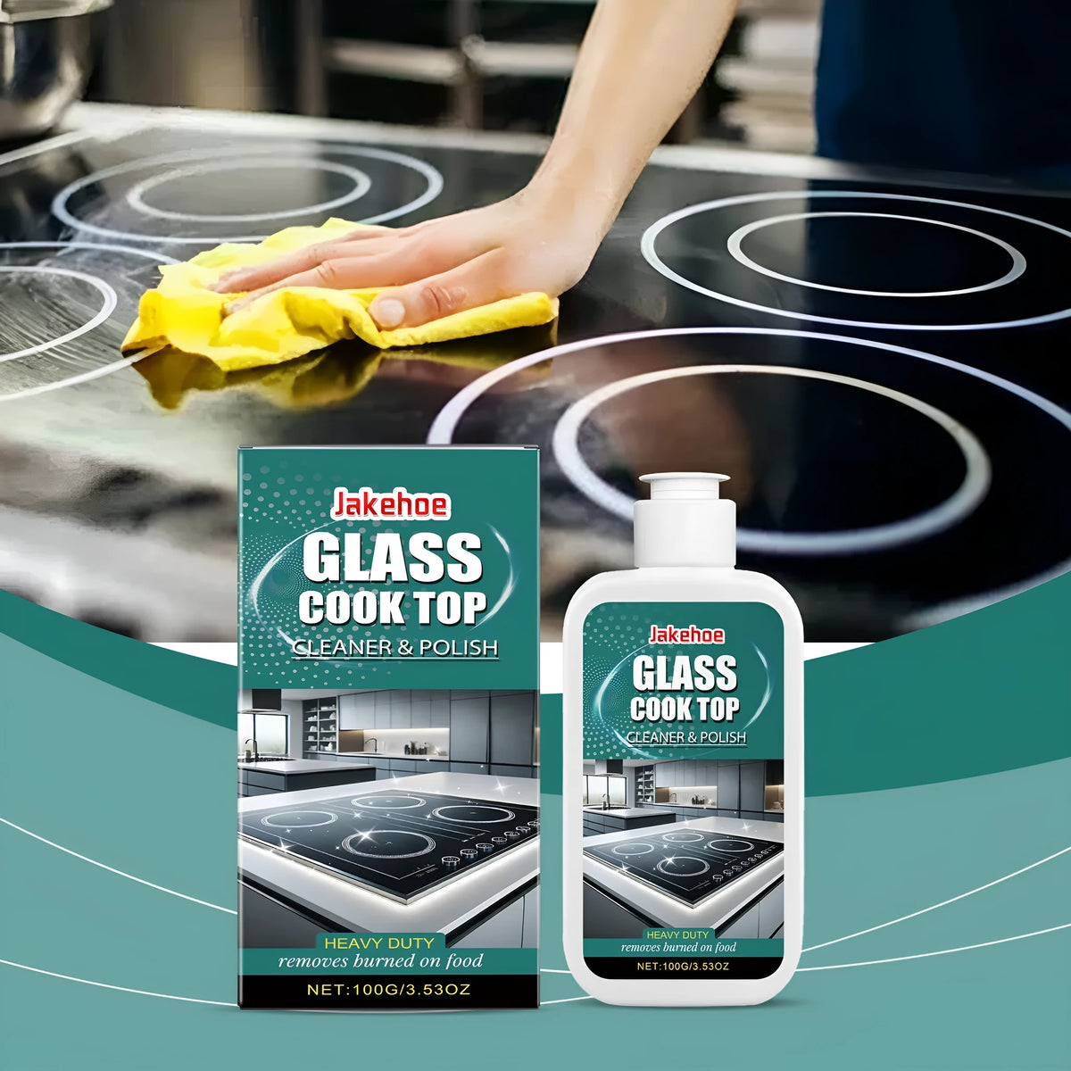 Glass stove cleaning polish 100g liquid decontamination cleaner for stovetop brightening