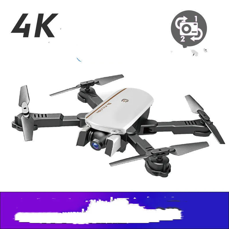 4K HD professional remote control quadcopter in black with one-key return and headless mode