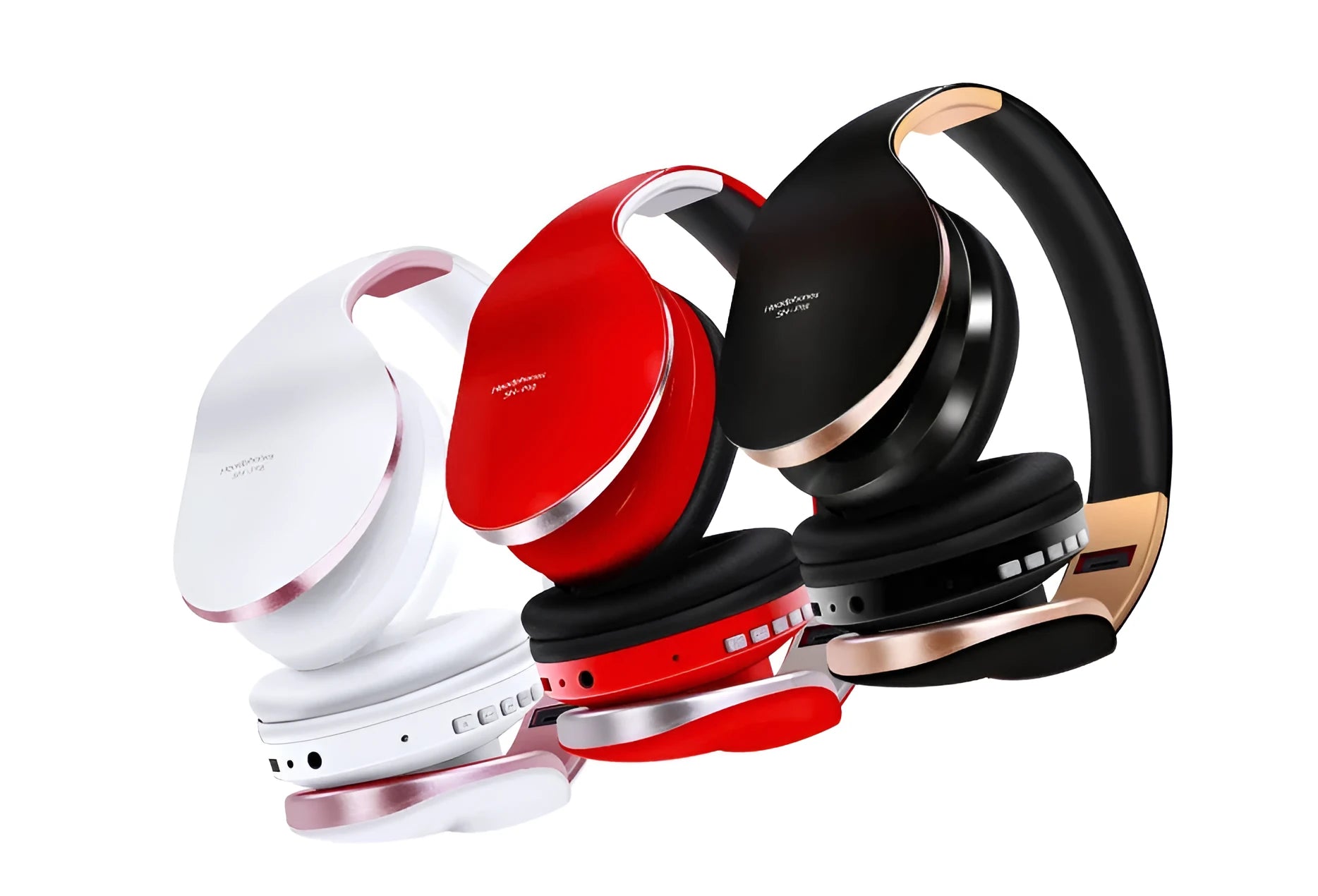 Bluetooth headset over ear wireless earphones with microphone black colour