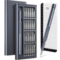 25-in-one magnetic precision screwdriver set with chrome vanadium steel bits and black knurled ABS handle.