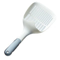 White plastic cat litter scoop with storage base for pet hygiene
