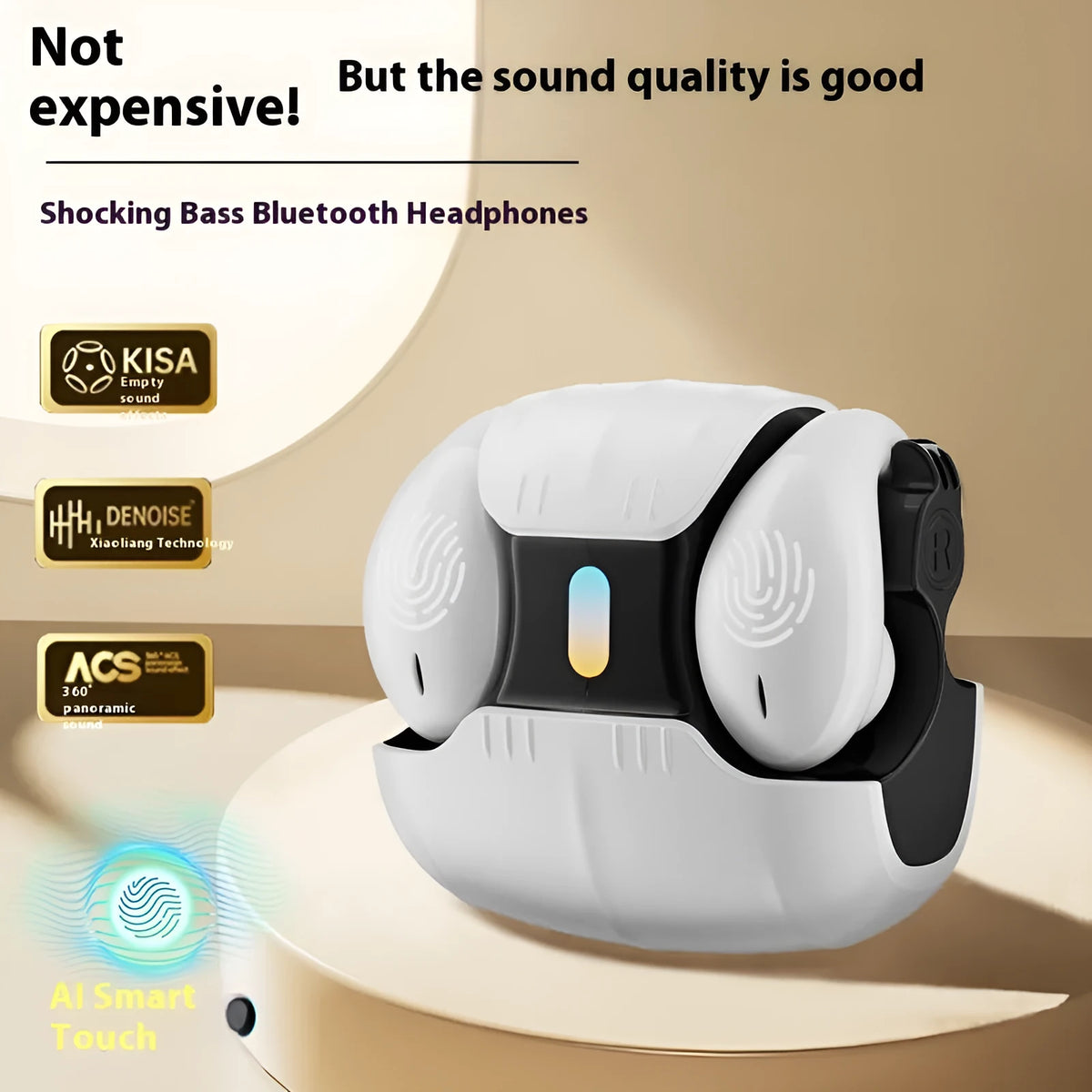Burmester bone conduction sports Bluetooth headset in black bare metal QK02 with ear-mounted design