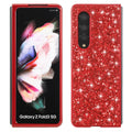 Electroplated shimmering powder sequins folding hard shell phone case for Samsung, multiple colour options, PC material