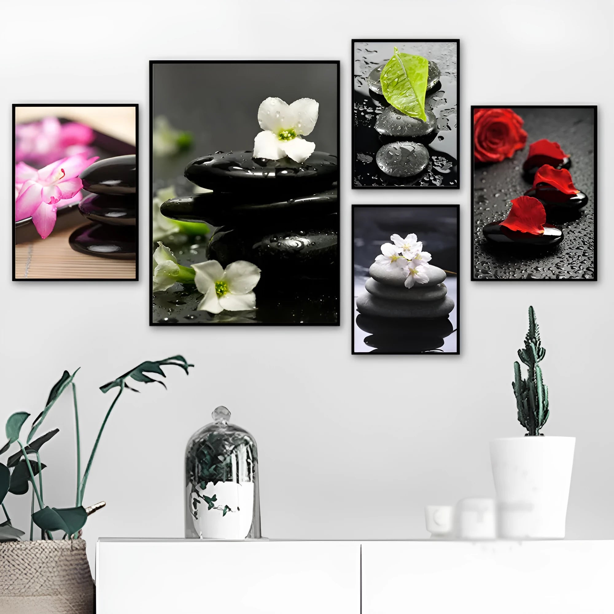 Canvas wall art print of a spa orchid in fashion and simplicity style, available in multiple sizes
