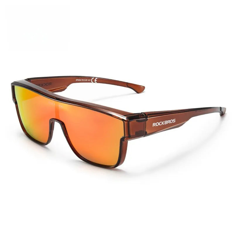 Cycling goggles with polarised lenses and large TR frame in multiple colour options