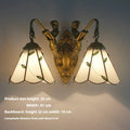 Oval mermaid 6 white bathroom mirror headlight lamp with LED compatibility and wall mount
