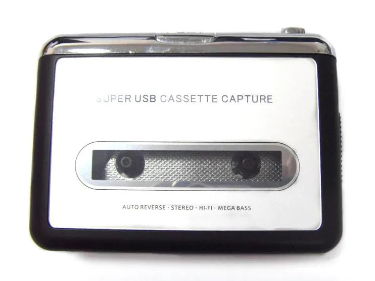 Cassette to MP3 converter unit with USB cable for converting tapes to digital audio files