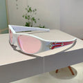 Outdoor sports sunglasses with special-shaped polycarbonate frame and lenses in a choice of six colour styles.