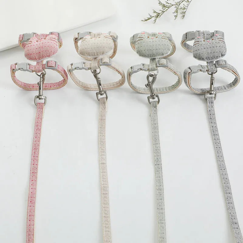 T-shaped cat pull rope toy with drawstring in pink colour for interactive play