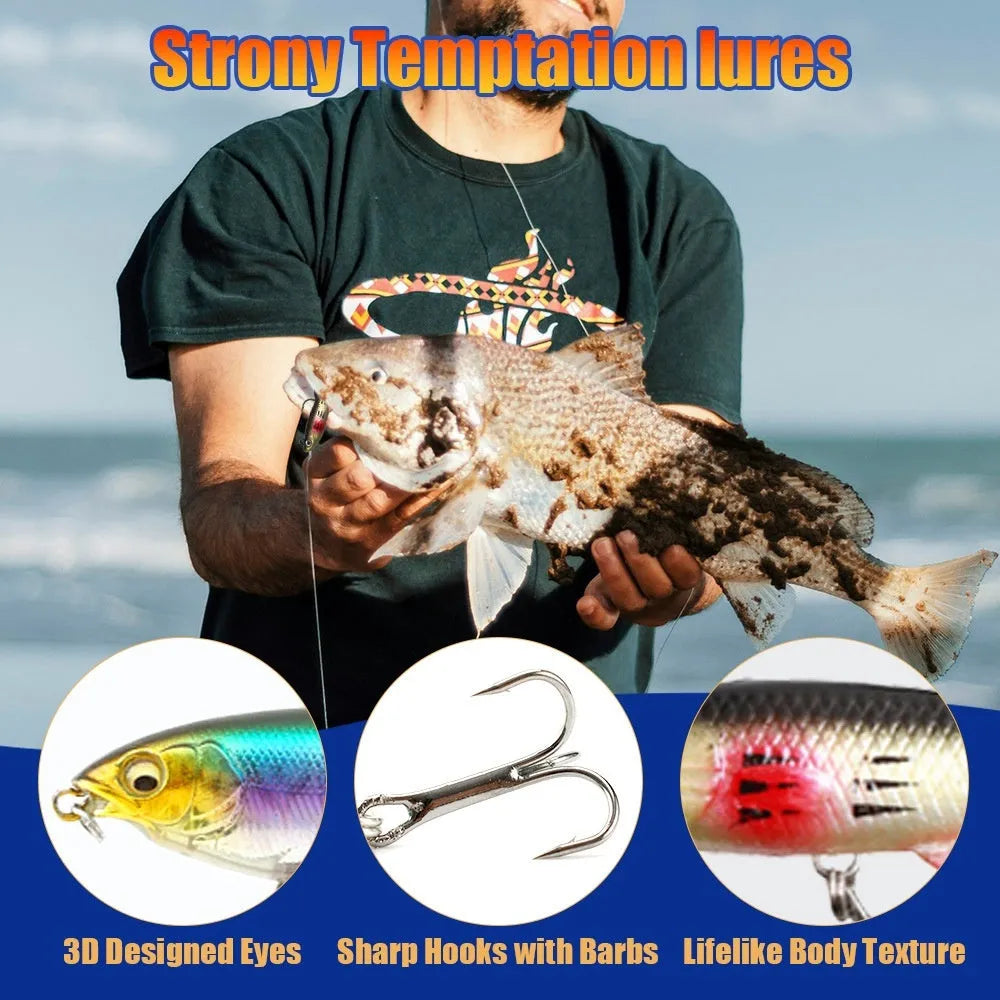 Blind box fishing gear Christmas gift set of 24 metal pieces in assorted colours