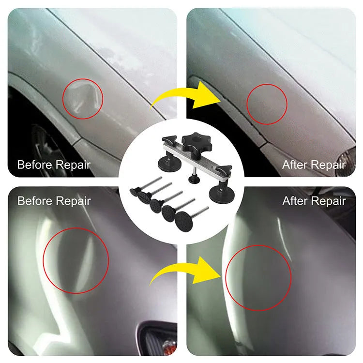 Car dent repair puller kit with glue gun and accessories in carton packaging, 1.78kg