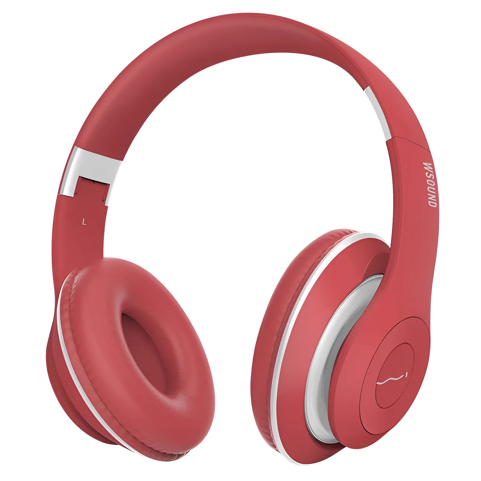 Blue and red Bluetooth wireless stereo headset with earpieces for single or bilateral use.