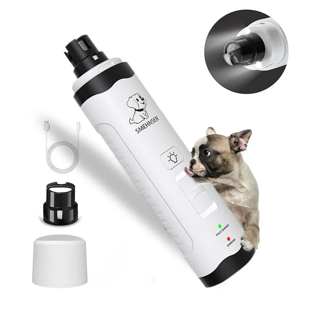 Automatic electric nail trimmer for dogs with LED display and dust collection system