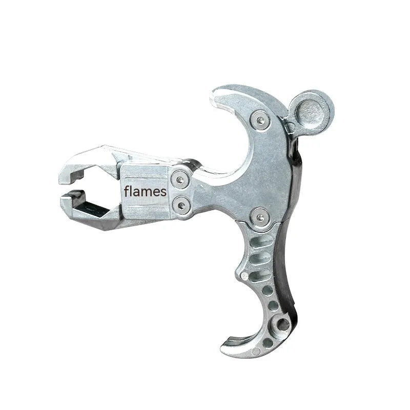 Zinc alloy fishing release aid with two-axis harpoon clip and stainless steel dispenser for spearfishing