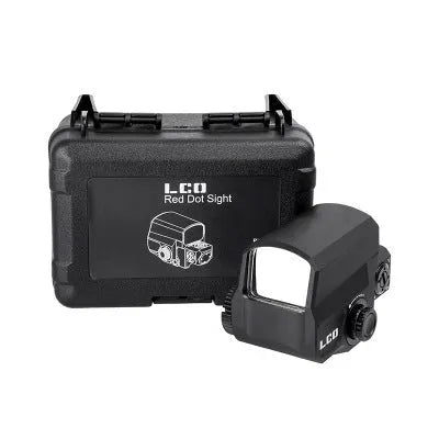 Tactical red dot rifle sight with 20mm rail mount for hunting and tactical use