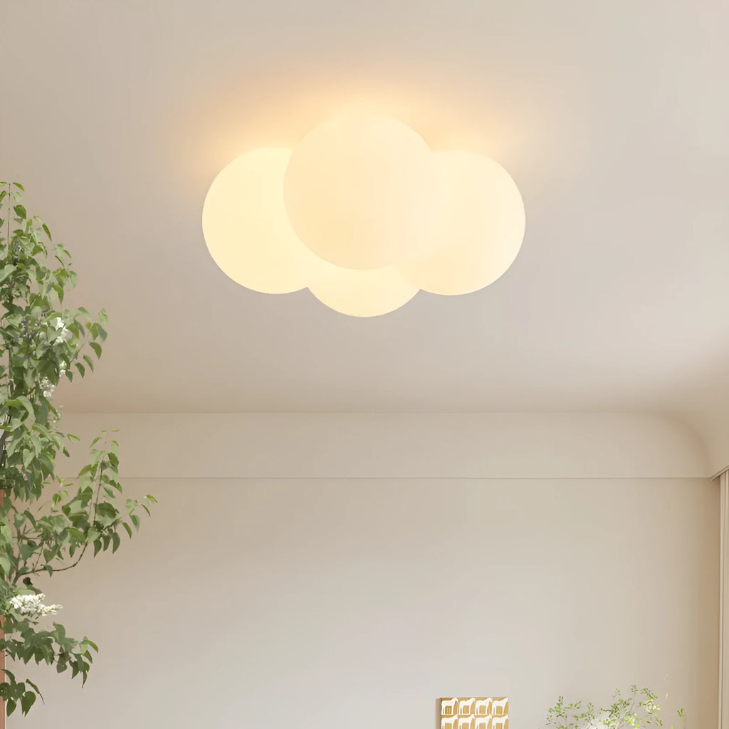 Modern minimalist cloud restaurant chandelier ceiling lamp with four light heads