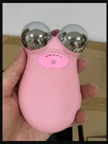 Pink and white micro current facial lifting device HS-858 for skin rejuvenation