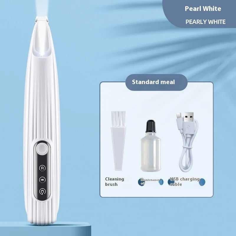 Pets Efficient LED shaving cat dog foot hair electric clipper in white with LED light on
