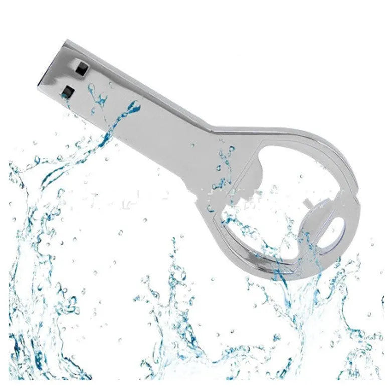 Metal key bottle opener USB flash drive with USB 2.0, available in 4GB to 128GB capacities