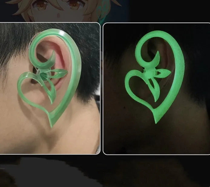 Luminous Bluetooth 5.0 headset in Void Terminal colour, rubber ear accessory, 8cm by 5cm by 2cm, 7.5g.