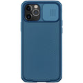 NILLKIN Black Mirror iPhone 12 Pro case with sliding camera cover in black, blue, and green colours