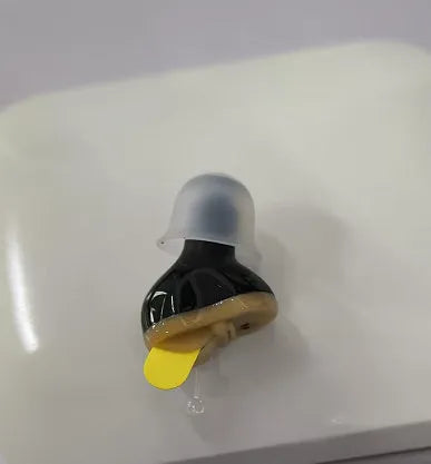 ABS hearing aid in skin colour for left ear with lightweight plastic housing