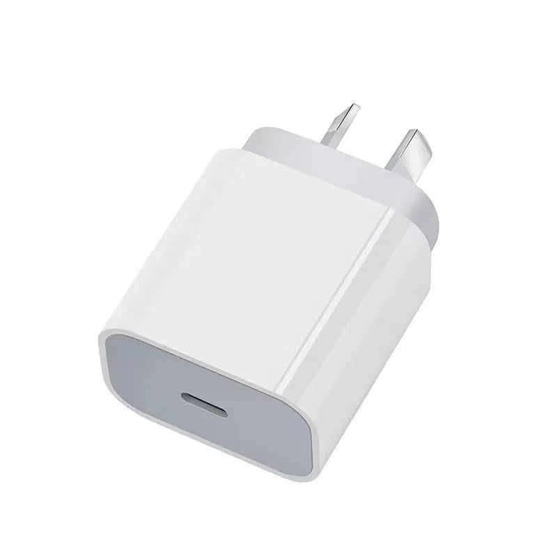 White PD20W fast charge Type-C wall charger with single USB-C port