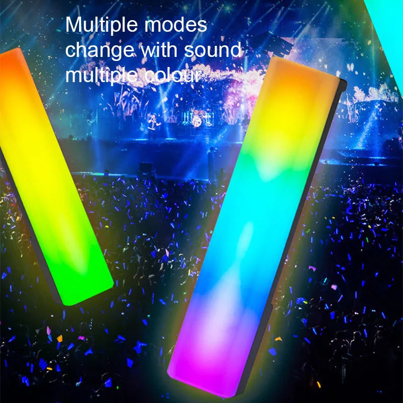 3D RGB voice-activated ambience lamp in black or white shell with USB cable