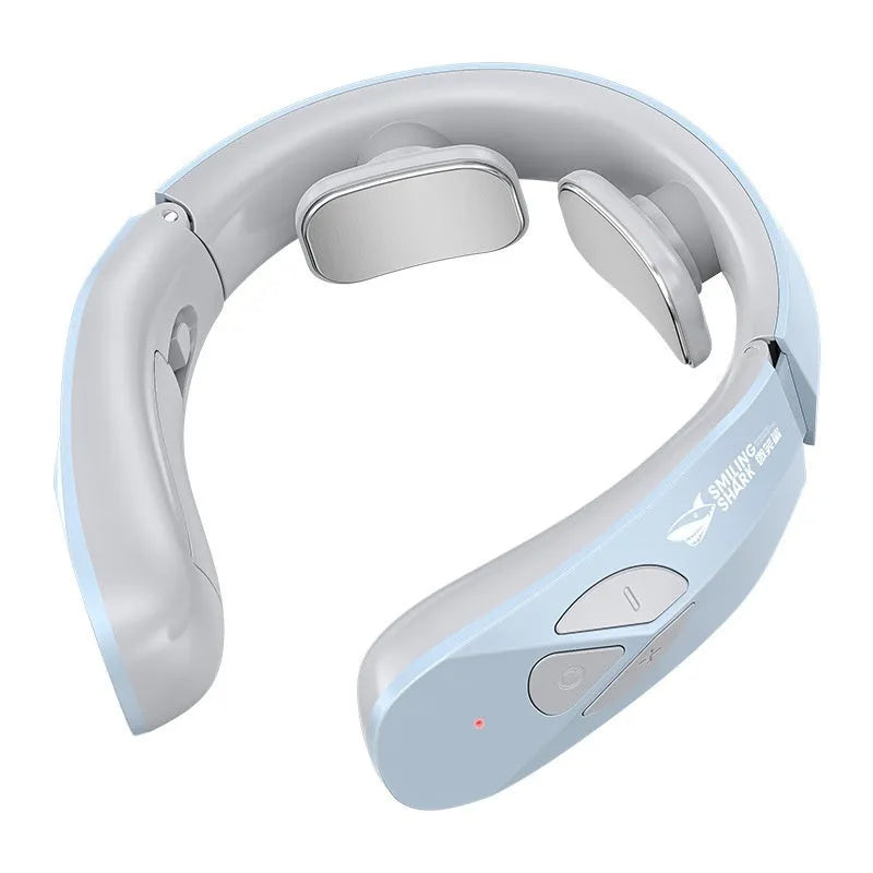 Electric neck massager EMS pulse rechargeable with heating function in Lake Blue B colour